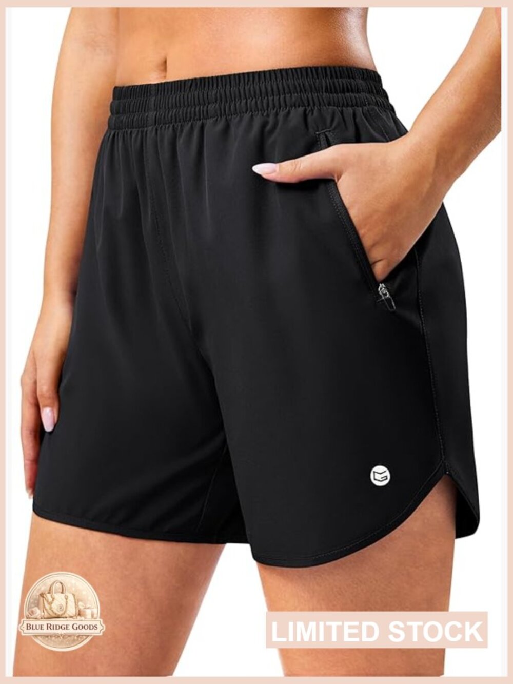 Athletic Running Shorts with Zipper Pockets Lightweight Workout Summer Dolphin